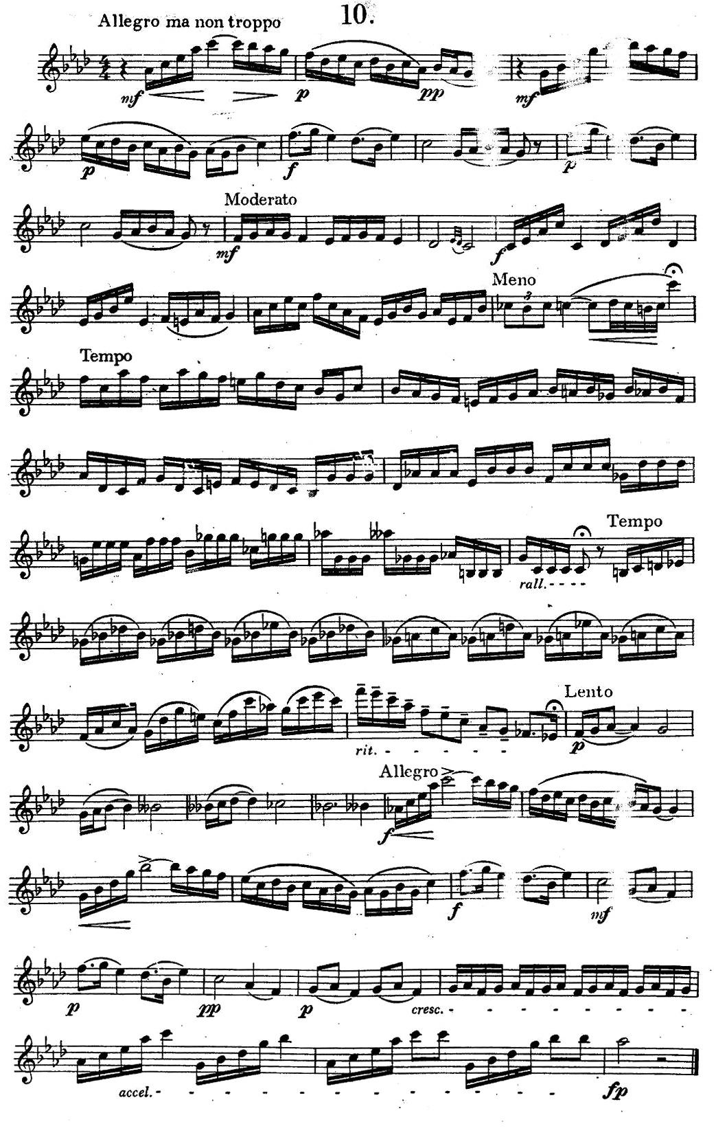 中国乐谱网——【萨克斯谱】奇特克-萨克斯练习曲之10（ETUDY PRO SAXOPHON - FR ZITRK.op.3）