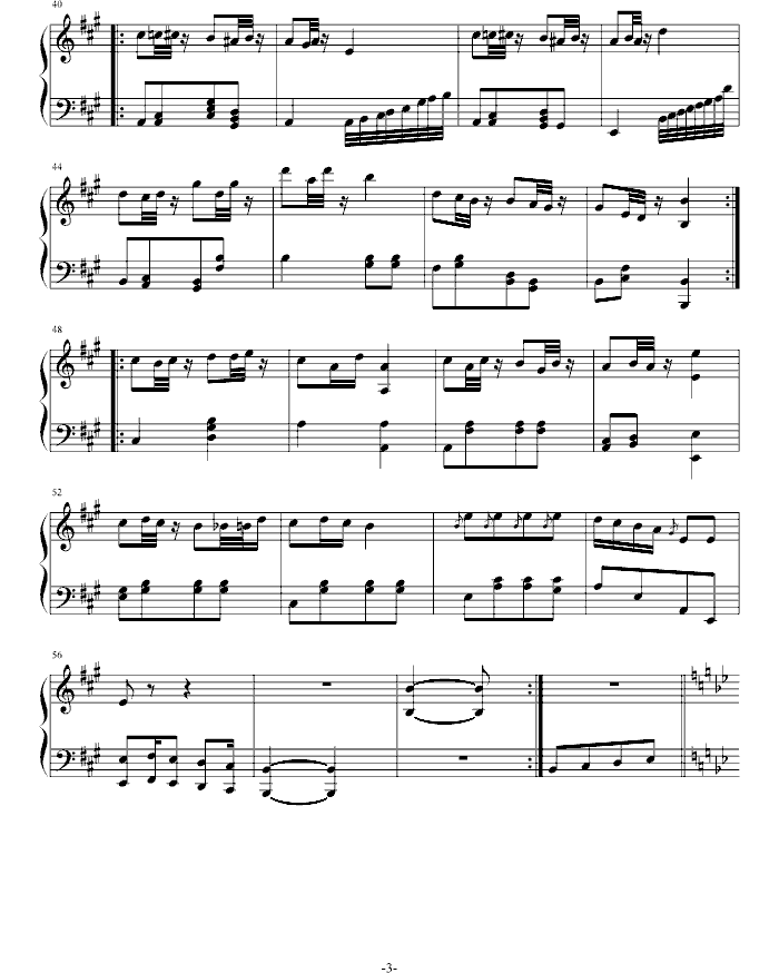 中国乐谱网——【钢琴谱】疯癫变奏曲--仿土耳其进行曲
