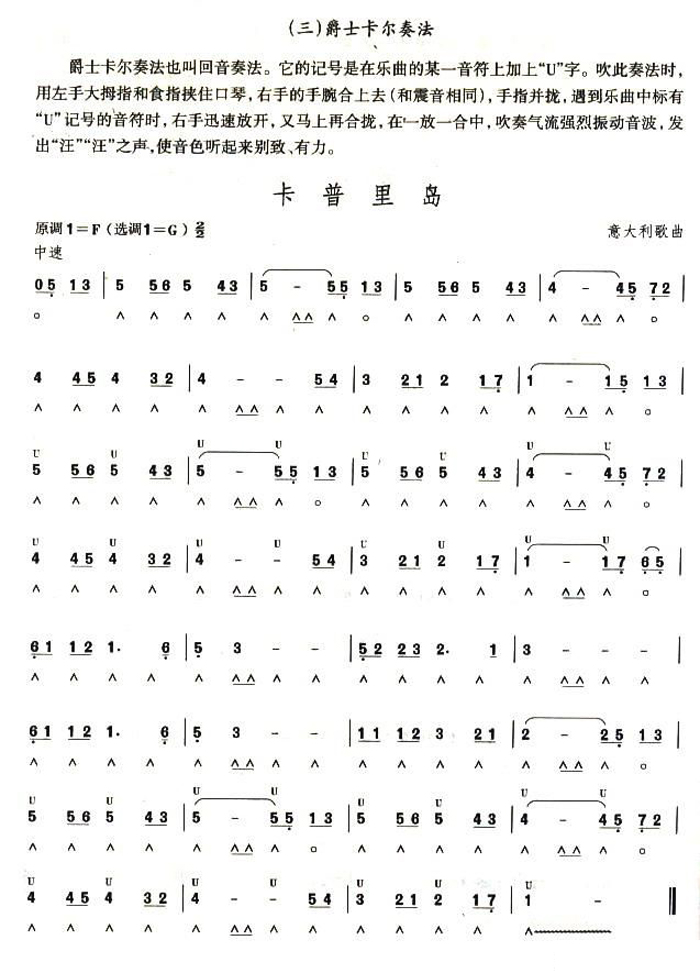 中乐谱网——【其他乐谱】考级五级曲目：卡普里岛